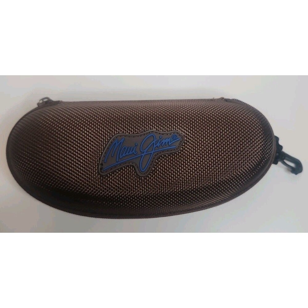 Maui Jim Authentic OEM Brown Sunglasses Case Zippered Closure Belt Loop Clip